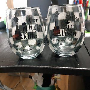 His queen Her King chess his and her set